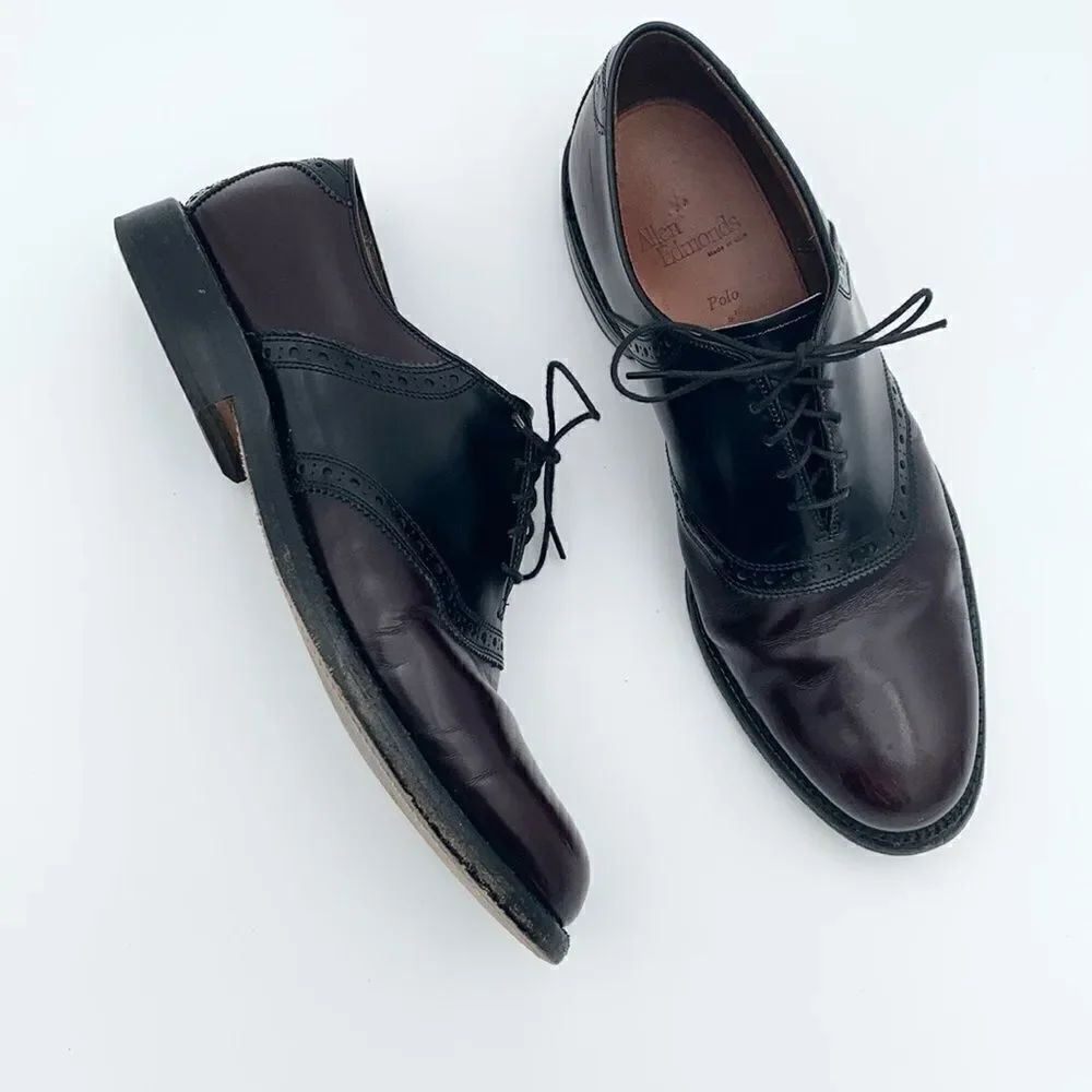 Allen Edmonds McAllister Wingtip Oxford Shoes | Two-Tone Brown & Black Men’s 10D